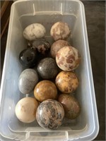 Alabaster balls and eggs