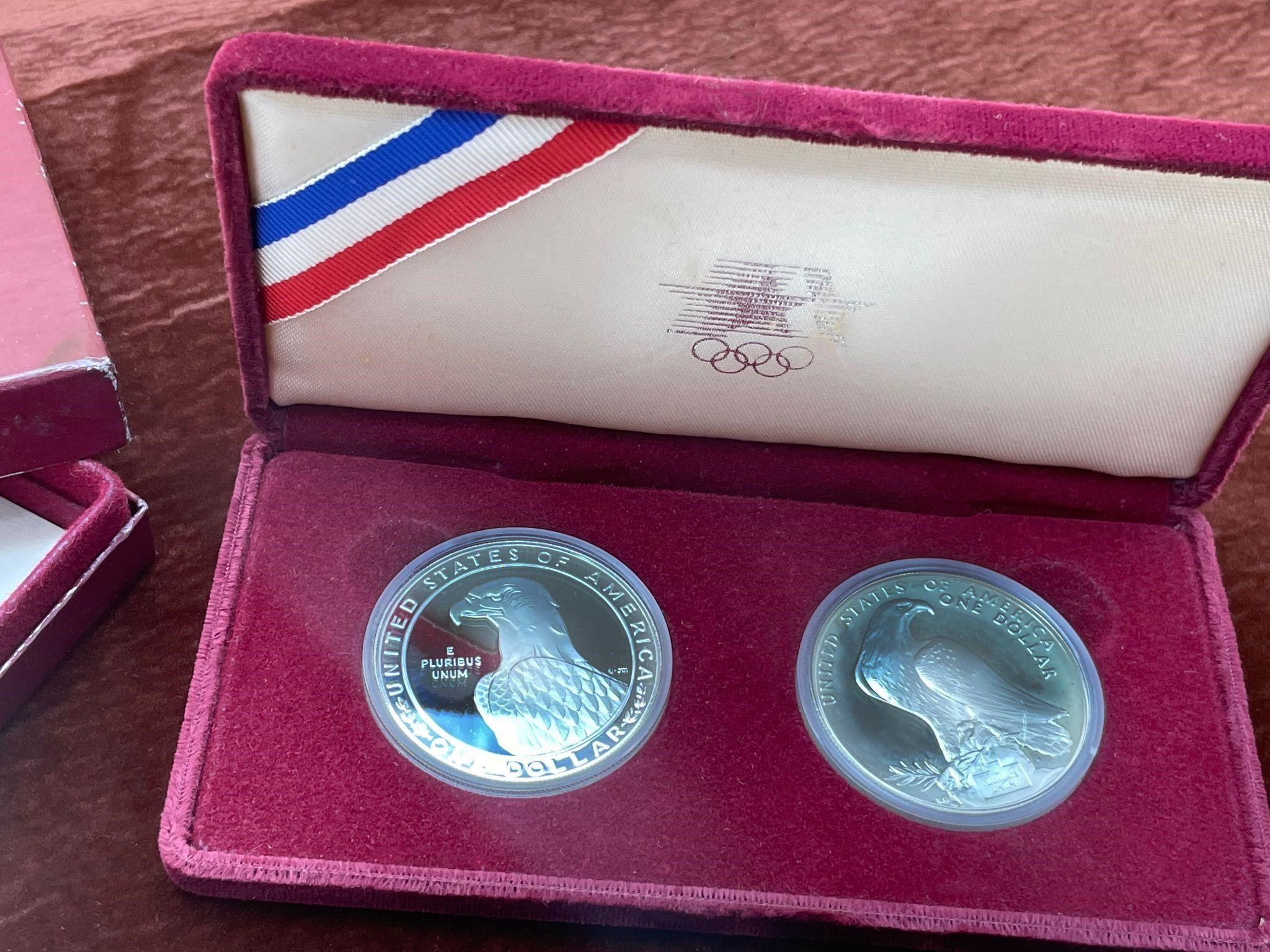 1984 US Olympics Silver Dollar Coins