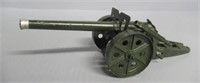 Small Metal Cannon on Large Wheels. Made in
