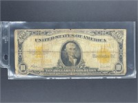 1922 - $10 gold coin note paper money