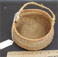 Vintage Hand Woven Tribal Basket. Has Been