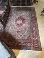 Red Pattern Rug 9’ X 6’