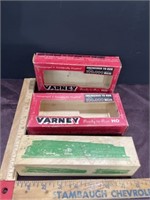 Empty model train boxes Varney Bowser lot