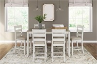 Ashley Skempton Bar Height Table & 6 Bar Stools