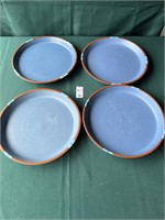 4 Dansk Mesa Blue Dinner Plates