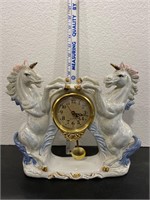 Eleco Double Unicorn Clock