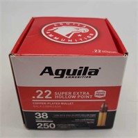 250 Rounds Aguila .22 super extra hollow .22lr