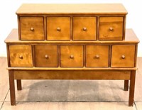 Apothecary Style 9-drawer Wood Cd Media Cabinet