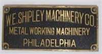Bronze/brass W. E. Shipley Mfg. Co. Phillidelphia