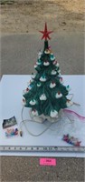 Vintage Atlantic Mold Ceramic Lighted Tree with