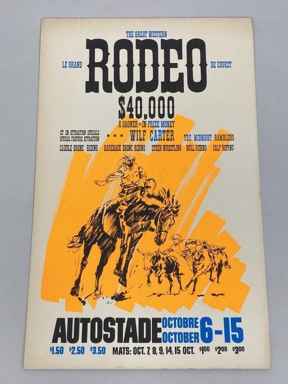 Expo 67 Great Western Rodeo Wilf Cartier Autosade