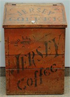 JERSEY COFFEE LARGE WOODEN BIN