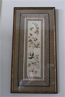 Embroidered Fabric Framed