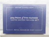 2019 Pride of Two Nations Set. (2) Coin Set. OGP.