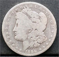 1894O Morgan silver dollar