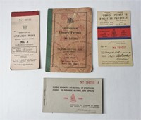 AntiqueCanadian Liquor & Wine Ration Stamp Books