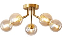 ($95) Modern Sputnik Chandeliers 5 Light Gold