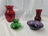 Apothecary Jar, Multi Colored Glassware