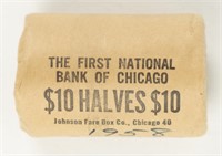 Coin 1958-D Franklin Half $$ Bank Rolled(20)BU