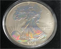 2005 Hologram Silver Eagle w/ paper & Case
