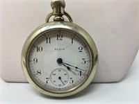 1913 Elgin 18s Silveroid Case Pocket Watch - Runs