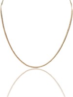 Tri-Tone Gold Double Wheat Chain Necklace