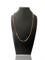 V Triple Sided 18k Gold Chain Necklace