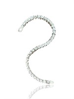 18k White Gold Tennis Bracelet V Link Diamonds