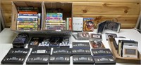 VHS Movies, DVDs, & CDs