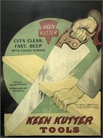 1930’s Keen Kutter Die-cast Advertisement Sign