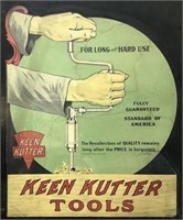 1930’s Keen Kutter Die-cast Advertising Sign