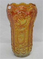 Scroll & Flower Panels vase - marigold