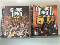 Pair of PS3 Playstation 3 Guitar Hero Games