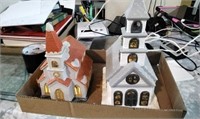 Lighted Ceramic Churches