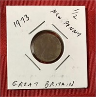 1973 Great Britain 1/2  New Penny