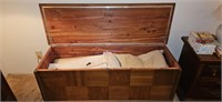 Lane cedar chest 
Blankets and linens included