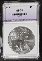 2018 AMERICAN SILVER EAGLE APCG PERFECT GEM BU