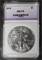 2019 AMERICAN SILVER EAGLE APCG PERFECT GEM BU