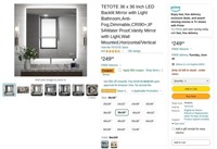 B6204  TETOTE 36x36 LED Backlit Bathroom Mirror