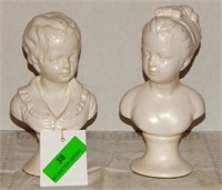 Boy and girl busts 9"