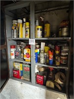 For cabinet of cleaning supplies and garage items