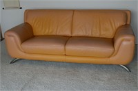 Leather Sofa 85"W 35"D 33"T