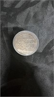 Silver tone Guardian Angel lucky coin