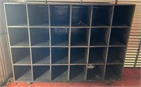 Cubby Organization on Casters with Filing Cabinet