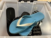 MISC. WOMENS FLIP FLOPS AND SHOES