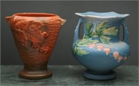 Roseville Bushberry & Bleeding Heart Vases