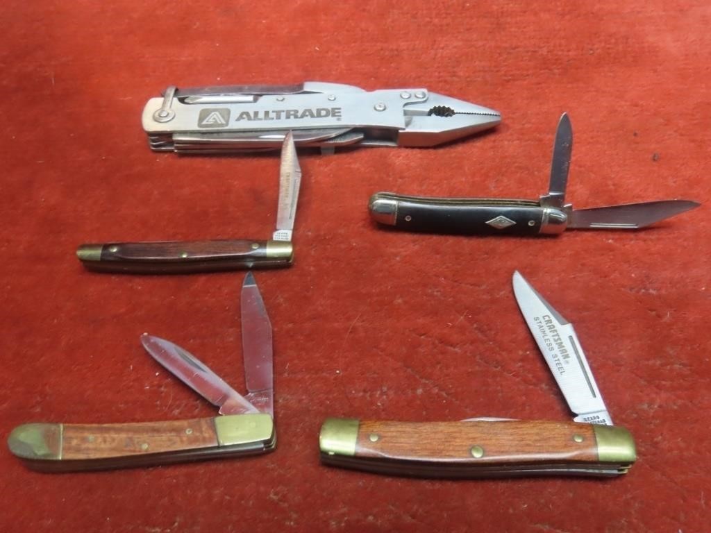 (5)Nice pocket knives. Diamond edge knife.