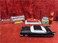 Ferrari desk set, car in bottle, car bank,