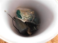 TRASH BIN AND CONTENTS