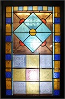 Queen Anne Style Stained Glass Panel